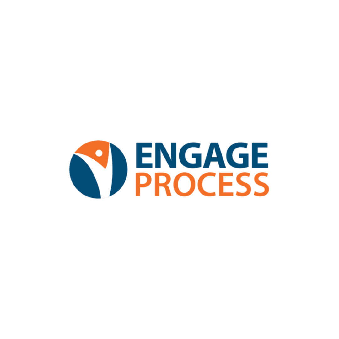 Engage Process Logo in blau-orange